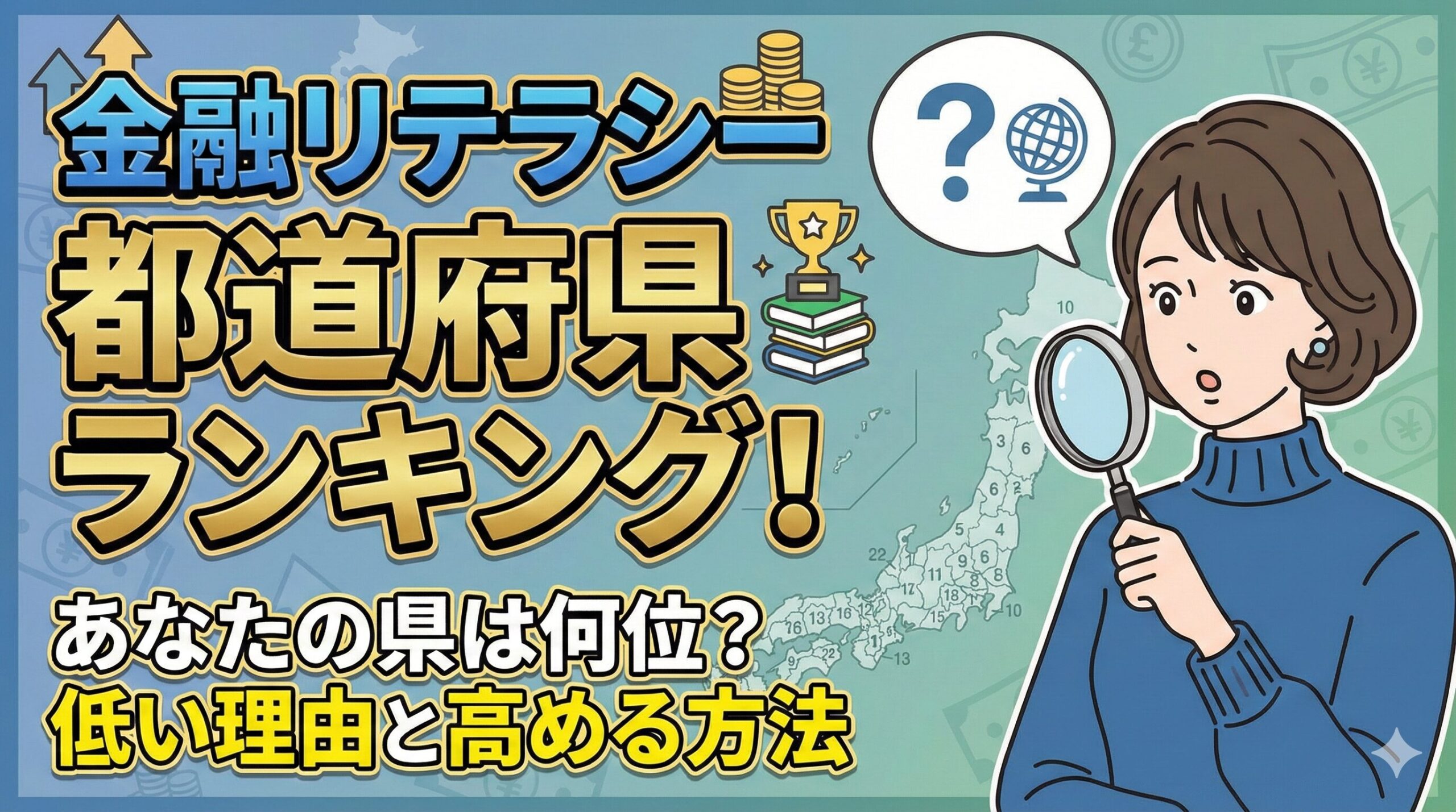 金融リテラシー都道府県ランキング！あなたの県は何位？低い理由と高める方法