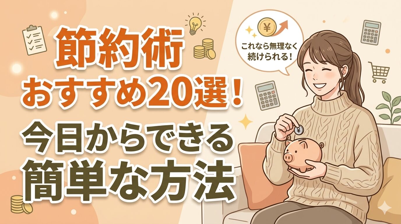 節約術おすすめ20選！今日からできる簡単な方法