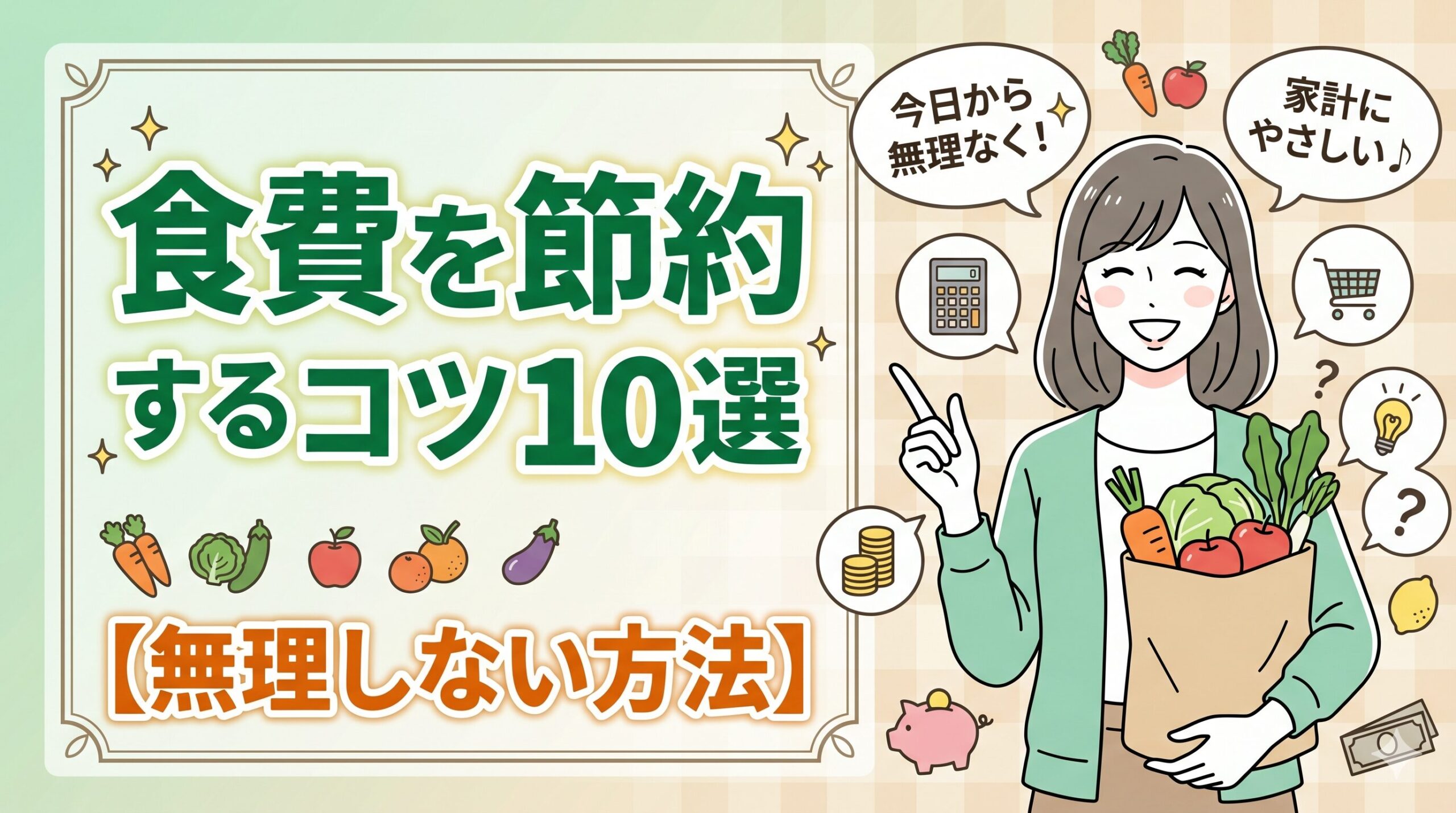 食費を節約するコツ10選【無理しない方法】